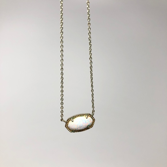 Elisa Gold Pendant Necklace In Iridescent Drusy - Picture 2 of 7